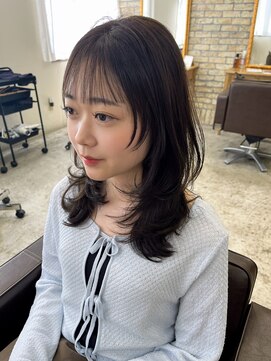 シェノン 西梅田(CHAINON) 韓国スタイル、レイヤーカット、ショコラブラウン＊