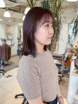 オブジェ シエル(obje't ciel)&nbsp;【obje’t ciel】シースルーバング×ミディアム【暮石　唯】