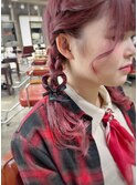 ハートアレンジ、ヘアセット