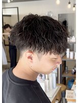 メンズギフト(men's GIFT)&nbsp;刈り上げツーブロックツイストスパイラルパーマメンズマッシュ
