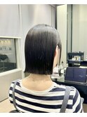 切りっぱなしボブ 20代30代40代ヘア 小顔 神戸ボブ 三ノ宮