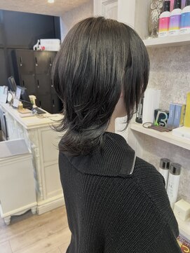 キャアリー(Caary) 福山美容室carry ウルフ透明感顔周りレイヤーイルミナカラー