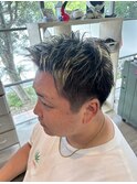 メンズハイライトカラー 短髪