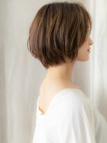 カバーヘア ブリス 川口(COVER HAIR bliss)&nbsp;□ペールオレンジアシンメトリーかきあげボブ811川口30代40代
