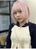 黒髪カタログ/クラゲヘアー/オリーブグレー/銀座駅