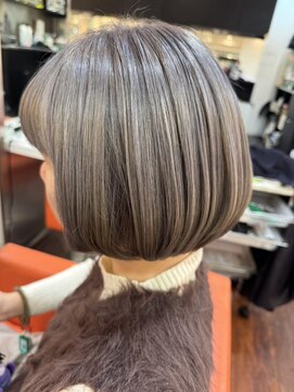 エッジオリジネーション 三宮店(edge origination) グレージュボブブリーチオンカラー