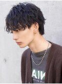 ツイストスパイラルパーマ無造作マッシュショートツーブロック