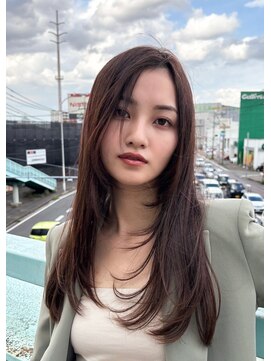 レイヤースタイル×ブラウン