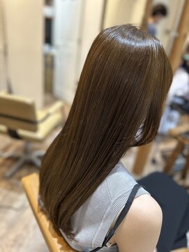 ワンレンロング×姫カット