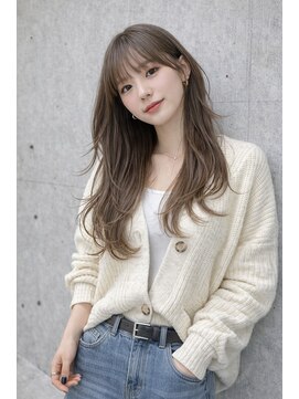 アグ ヘアー ロジェット 松本桐店(Agu hair rojet) カーキグレージュ×顔まわりレイヤー