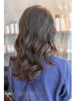 クレオメ 田町店(Cleome) シースルーバング大人ガーリーミディアムレイヤーカット黒髪美髪