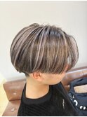 メンズハイライト・メンズセンターパート・マッシュ