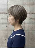 ショートボブ　レイヤーボブ　ボブ　二子玉川　50代　60代
