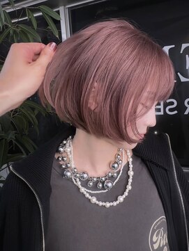 イエナ 渋谷(IENA) ダークラベンダーグレージュレイヤーボブケアブリーチ