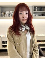 ニコフクオカヘアーメイク(NIKO Fukuoka Hair Make)&nbsp;ブリーチ無しダブルカラーでオレンジブラウン/ハッシュレイヤー