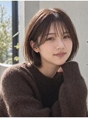 ショートボブ髪型20代30代40代前髪あり前髪なし面長丸顔南越谷