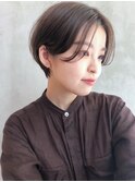 マッシュショート_Aラインボブマロンベージュ_28126