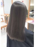 うるツヤ＊ブリーチなし暗髪透明感カラー！ブルーアッシュ