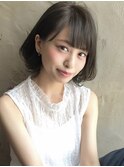 大人かわいい愛され外ハネミディフェザーバング20代30代吉祥寺