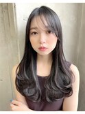 チョコレート 切りっぱなし イヤリングカラー 韓国ヘア 顔周り