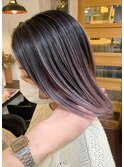 #バレイヤージュ#パープル#バイオレットカラー