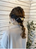 編みおろしのお呼ばれアレンジ