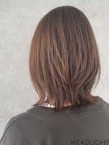 アーサス ヘアー リビング 錦糸町店(Ursus hair Living by HEADLIGHT)&nbsp;ボブレイヤーミディアムココアダークアッシュ小顔似合わせカット