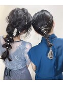 編みおろしヘアアレンジ