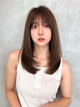 ロンドローズ 名古屋(Lond damaskRose) リフトレイヤー センターパート ブリーチ縮毛矯正 ヨジャドル12