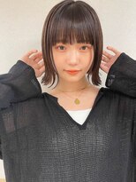 サンド 鹿児島中央(sand)&nbsp;黒髪/グレーベージュ/レイヤーロング/前髪パーマ[鹿児島中央駅]