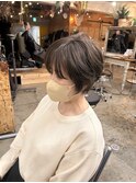 グレージュショート