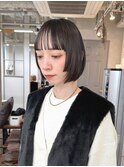 ミニボブ　シースルーバング　姫カット　前髪　【博多】