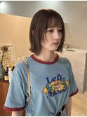 ぱつっとボブ顔周りレイヤー