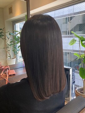 ヘアリゾート粋 ティガ 池袋店(tiga) 髪質改善/透明感カラー/艶髪ナチュラルブラウン/セミロング