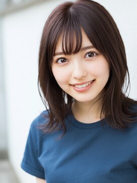 ファクトリーファイブ(Factory5) 小顔外ハネミディアムココア20代30代40代くびれミディ韓国ヘア