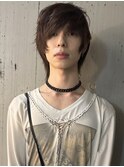 ブラウンカラー×ウルフカット