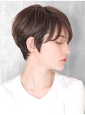 ショート・ボブ/丸顔/前髪あり/絶壁解消/30代/40代/50代/くびれ