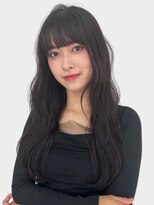 レイヤーカット　前髪カット　ダークラベンダー