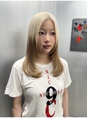 くびれヘア/アプリコットオレンジ/夏のヘアアレンジ/梅田