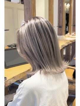 ラグーン(LAGOON) バレイヤージュグレージュハイライトダブルカラーケアブリーチ