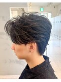 お客様スタイルニュアンスショートセンターパートダウンパーマ