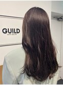 艶ブラウン×ロングレイヤー