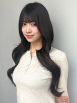 トリッカ シブヤ(TRICCA SHIBUYA)&nbsp;巻き髪/コテ巻き/韓国風/ワンホン/ツヤ髪/ロングレイヤー/前髪