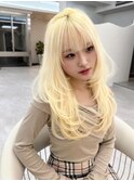 ハイブロンドケアカラー/プルエクで作る韓国レイヤーカット/柏