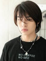 モッズヘアー メン 戸田公園店(mod's hair men)&nbsp;斜めバング学生ダークアッシュ無造作ショート韓国ヘアh戸田公園