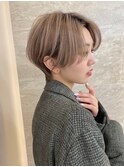 丸みショートボブ/レイヤー/20代30代40代50代/顔周りカット