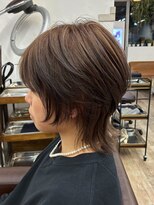 エルズ 大宮店(ailes)&nbsp;大宮/ミルクティーブロンド/ダークブルー/デジタルパーマ