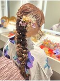 サイド編み込み