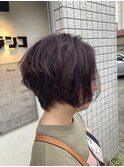 スモーキーパープル×ショートスタイル