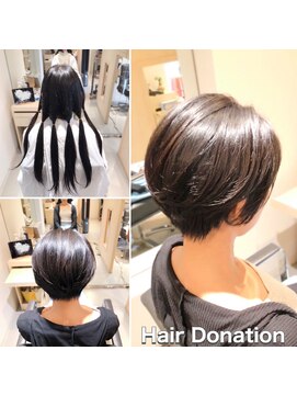 フォーエス(4S) ヘアドネーションでショートボブに